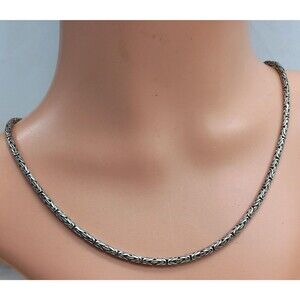 Sterling Silver BYZANTINE CHAIN 3mm 25g 18" Necklace